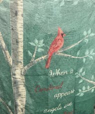 When A Cardinal Appears Blanket Throw