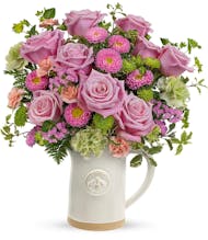 Artisan Sculpted Bee Pitcher Bouquet