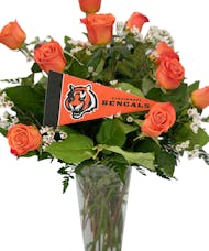 Bengals WHO DEY!  Rose Bouquet  by Adrian Durban