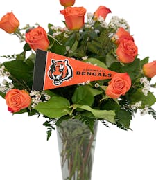 Bengals WHO DEY!  Rose Bouquet  by Adrian Durban