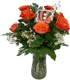 Bengals  Orange Rose Bouquet  by Adrian Durban