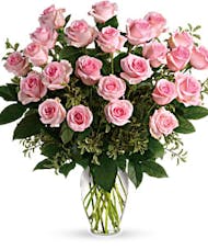 Pink Premium Long Stem Roses  - Choose 1 dozen or 2 dozen!