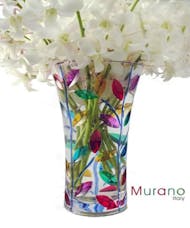 Genuine Laurus Art Glass Vase by Murano   (from Italy)