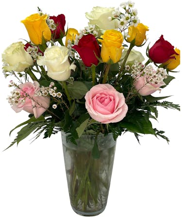 Rainbow of Roses Bouquet by Adrian Durban - choose 12 or 24 Adrian Durban Signature Roses!