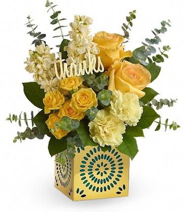 Shimmery Thank You Bouquet Adrian Durban Florist Cincinnati Flower Delivery