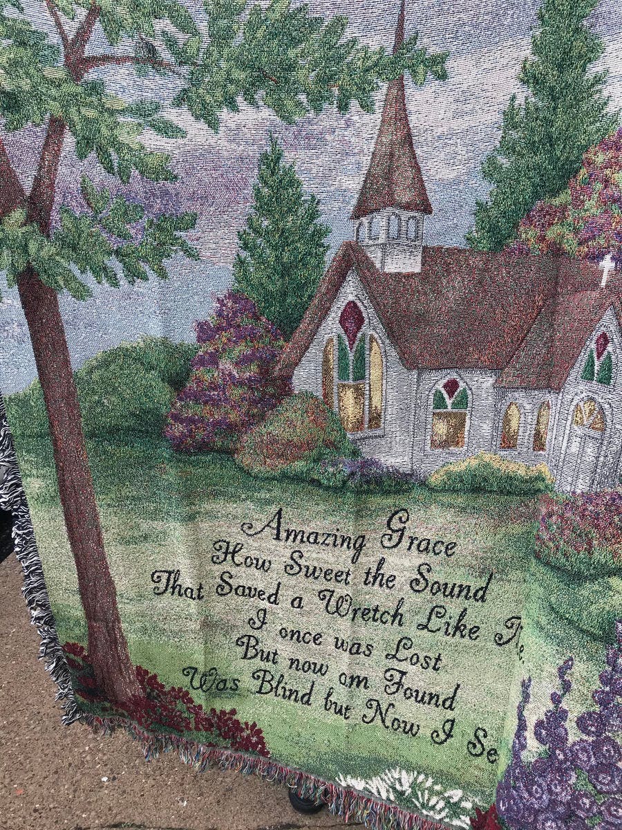 Amazing Grace Tapestry Throw Blanket Sympathy Delivery Adrian