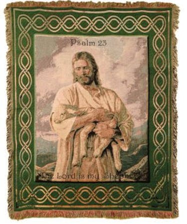 The Lord Is My Shepherd Tapestry Throw Blanket